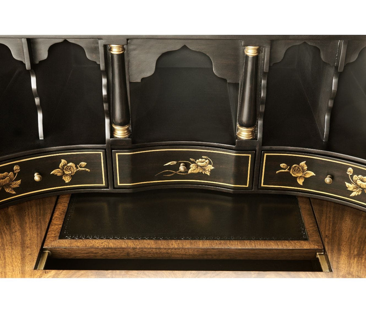 Jonathan Charles Office Bureau Queen Anne Fall Front Walnut House of Isabella UK