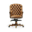 Jonathan Charles Office Chesterfield Style High Back Walnut Office Chair House of Isabella UK