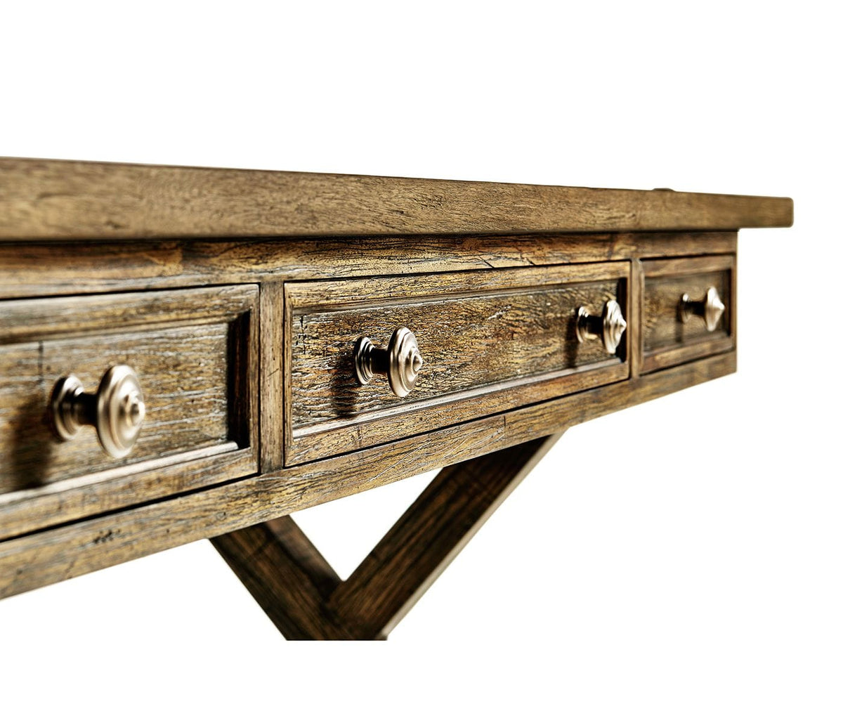 Jonathan Charles Office Desk Rustic in Medium Driftwood House of Isabella UK