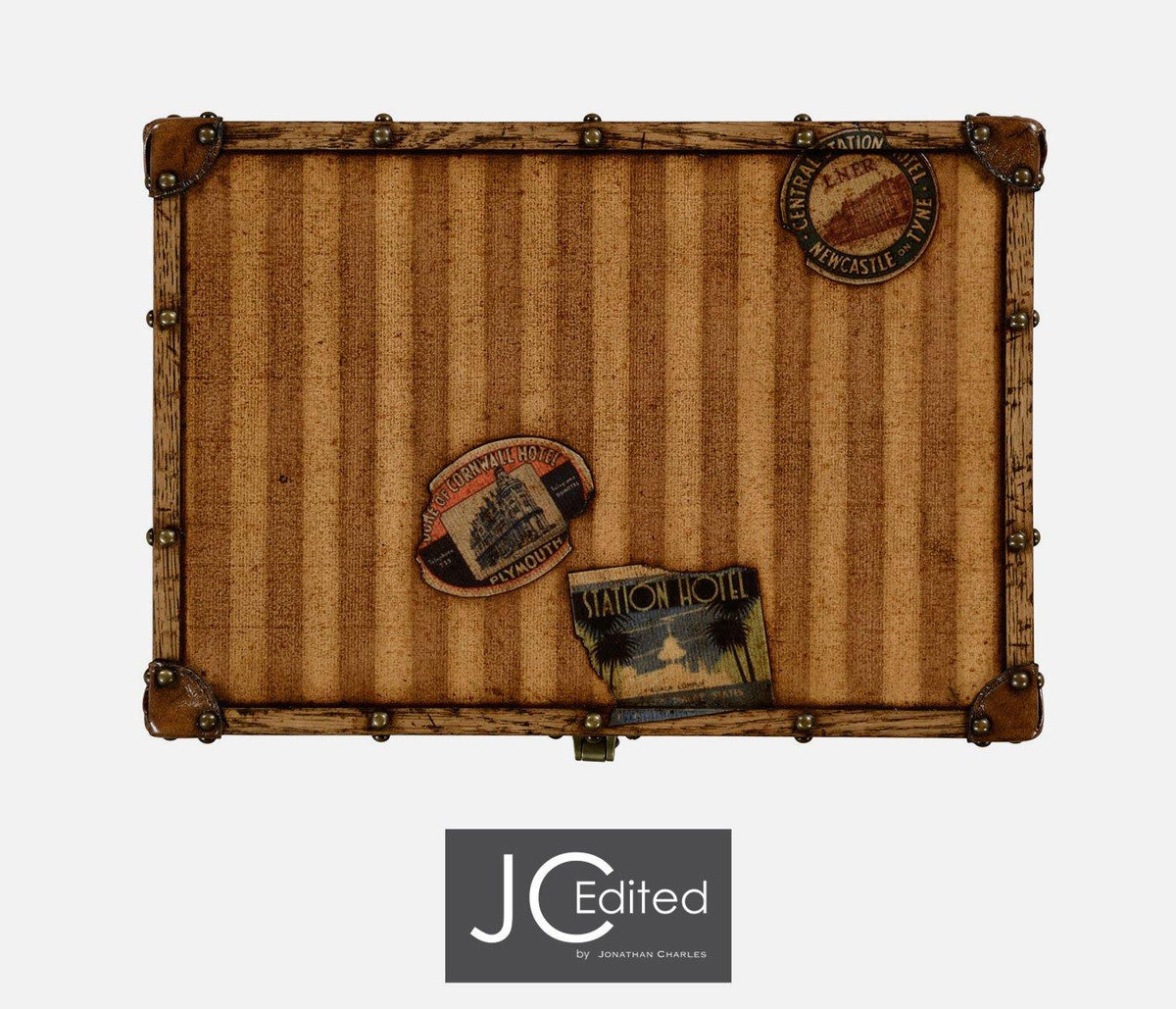 Jonathan Charles Office Desktop Chest Travel Trunk House of Isabella UK