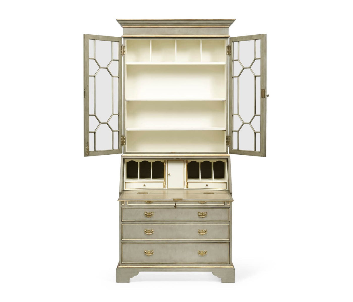 Jonathan Charles Office Georgian Grey & Gilded Secretary House of Isabella UK