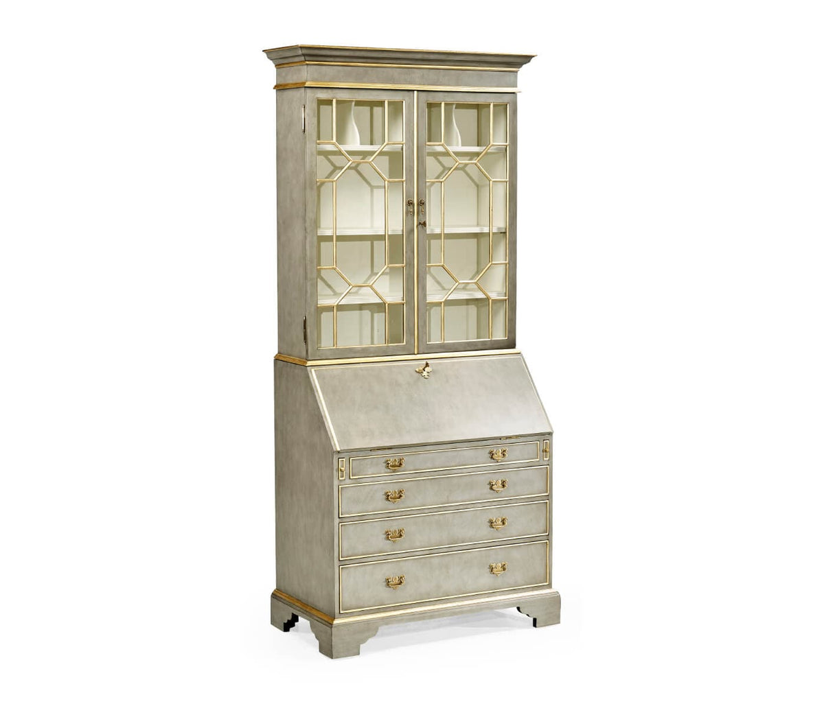 Jonathan Charles Office Georgian Grey & Gilded Secretary House of Isabella UK