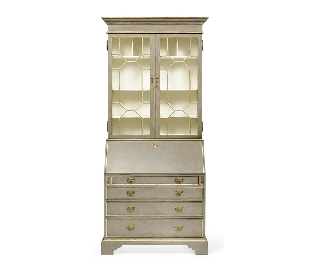 Jonathan Charles Office Georgian Grey & Gilded Secretary House of Isabella UK