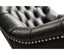 Jonathan Charles Office Office Chair Chesterfield High Back in Walnut - Black Leather House of Isabella UK