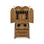 Jonathan Charles Office Queen Anne pollard veneer bureau cabinet with mirrored doors House of Isabella UK