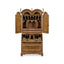 Jonathan Charles Office Queen Anne pollard veneer bureau cabinet with mirrored doors House of Isabella UK