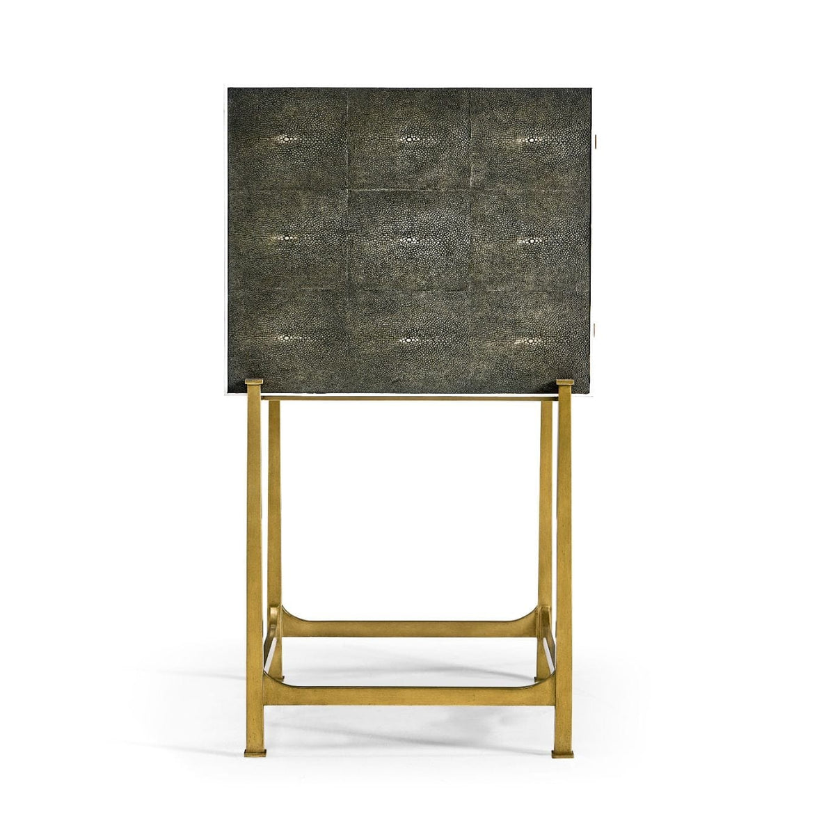 Jonathan Charles Sleeping 1930s Chest of Drawers in Anthracite Gilded Shagreen - Small House of Isabella UK