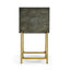 Jonathan Charles Sleeping 1930s Chest of Drawers in Anthracite Gilded Shagreen - Small House of Isabella UK
