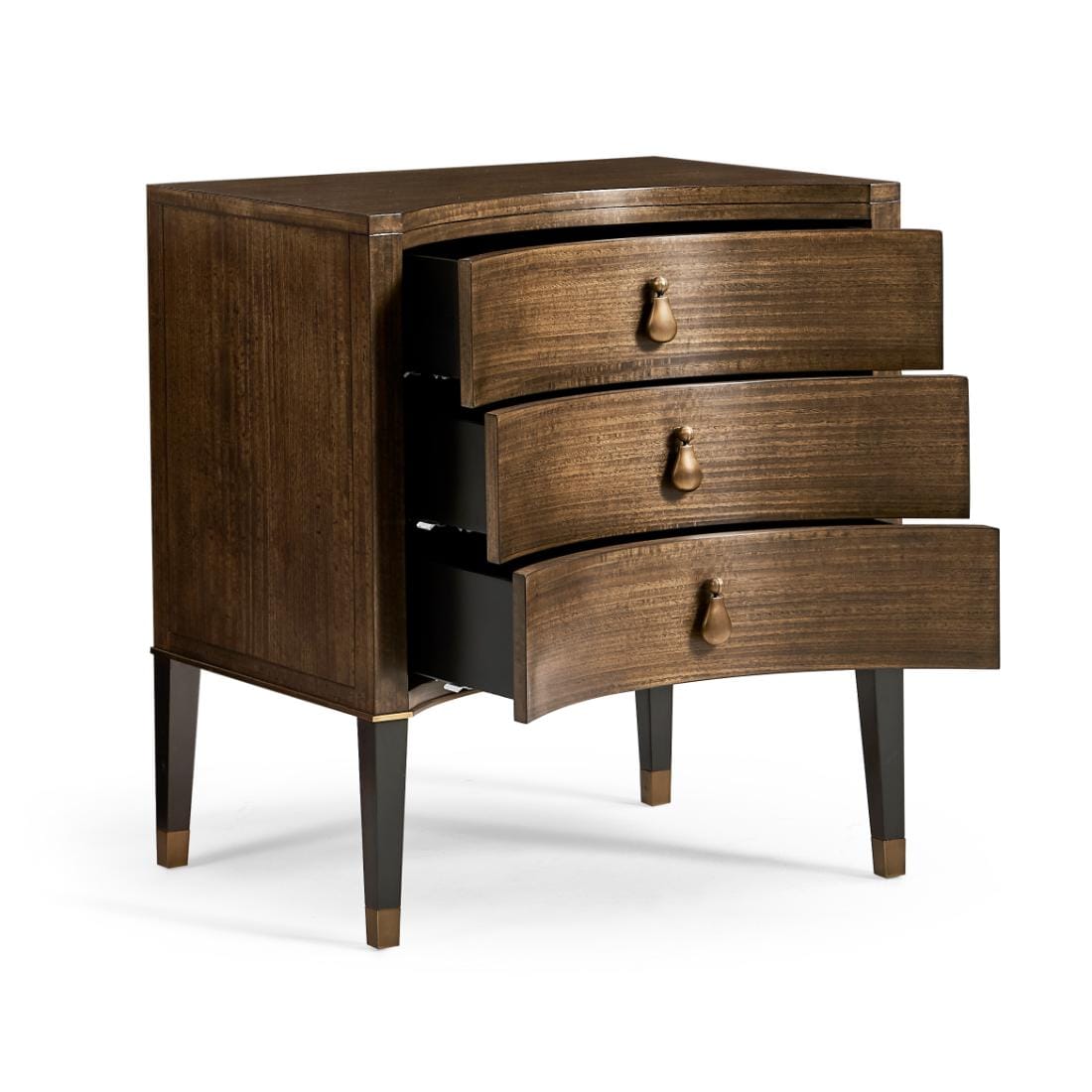 Jonathan Charles Sleeping Bedside Chest in Coffee Bean Eucalyptus House of Isabella UK