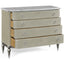 Jonathan Charles Sleeping Chest of Drawers in Grey Leather House of Isabella UK