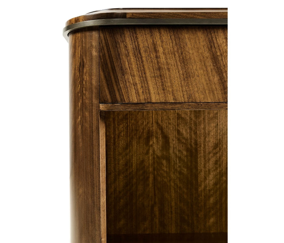 Jonathan Charles Sleeping Garonne Walnut Bedside Cabinet House of Isabella UK