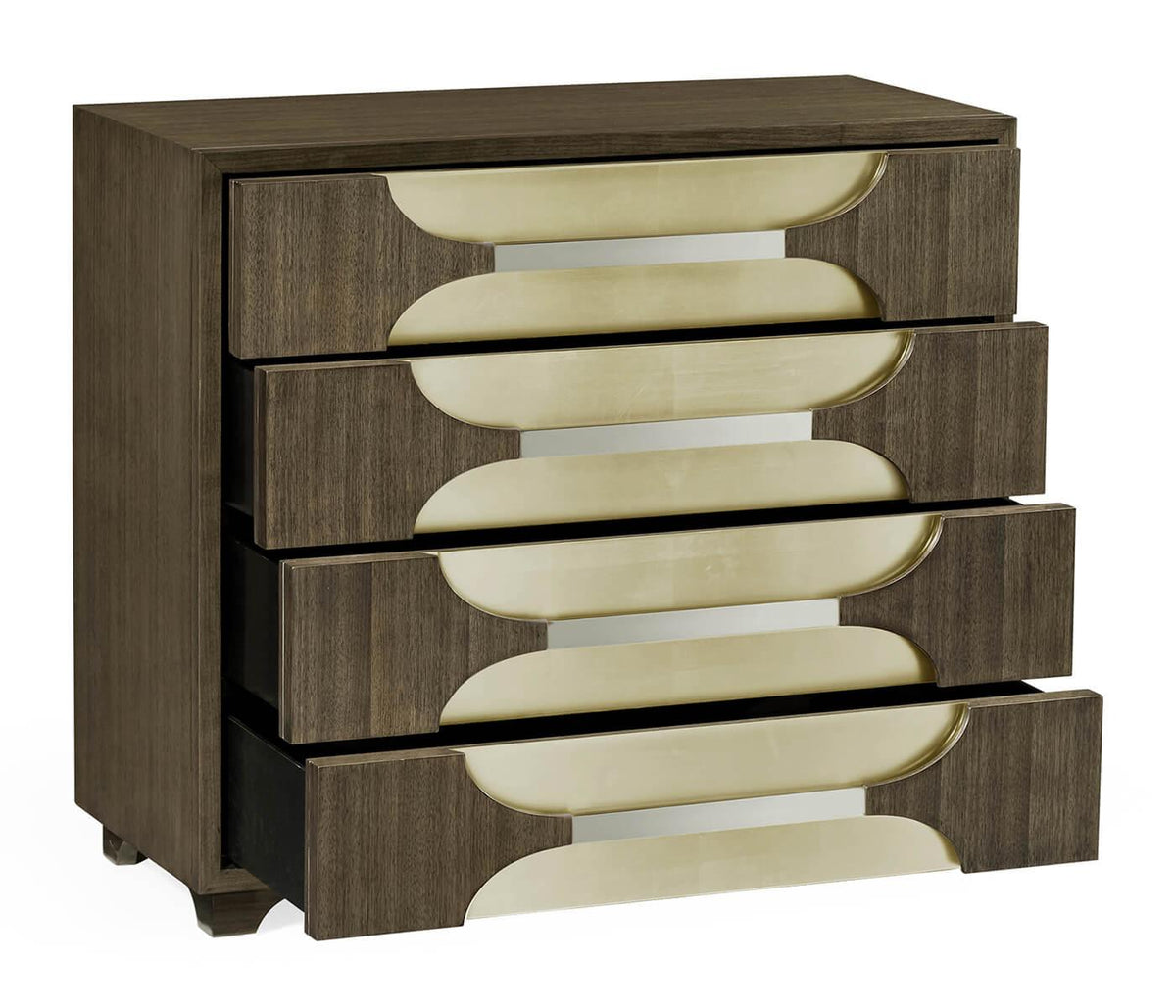 Jonathan Charles Dark Grey Walnut Chest of Drawers.