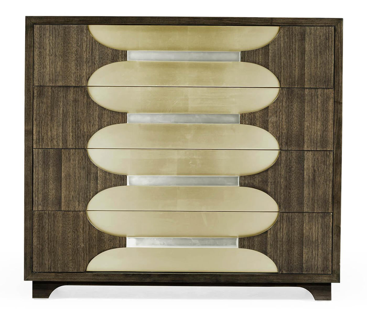 Jonathan Charles Dark Grey Walnut Chest of Drawers.