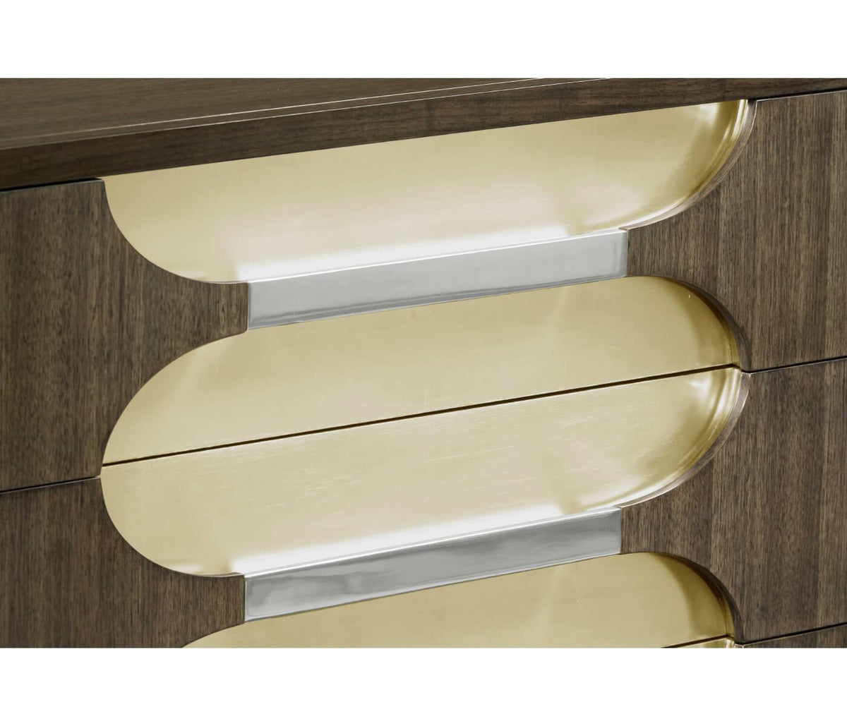 Jonathan Charles Dark Grey Walnut Chest of Drawers.