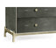 Jonathan Charles Sleeping Large Chest of Drawers 1930s in Anthracite Shagreen - Silver House of Isabella UK