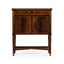 Jonathan Charles Sleeping Mahogany Bedside Table with Brass Gallery House of Isabella UK