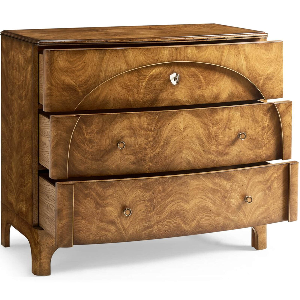 Jonathan Charles Sleeping Orsman Three Drawer Bedside Table House of Isabella UK