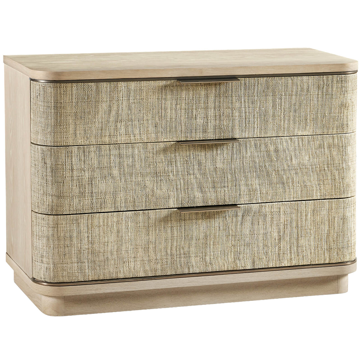 Jonathan Charles Sleeping Seiche Glasscloth Bedside Table - Large House of Isabella UK