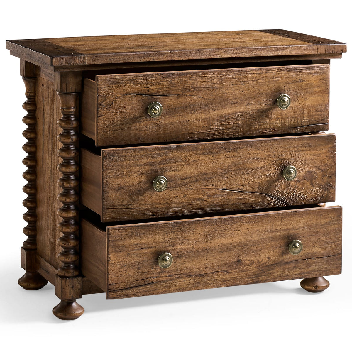 Jonathan Charles Sleeping Tamarisk 3 Drawer Bedside Table House of Isabella UK