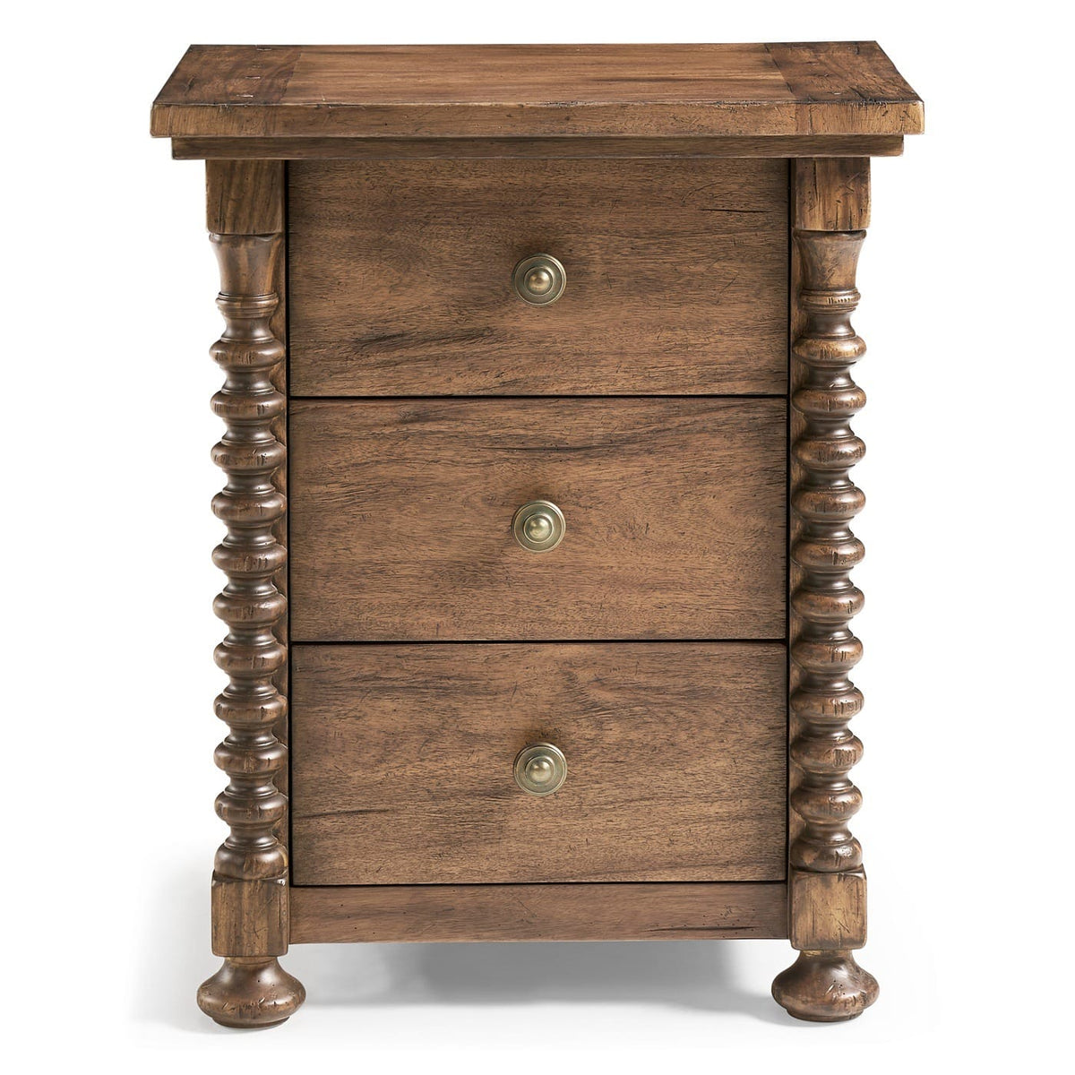 Jonathan Charles Sleeping Tamarisk 3 Drawer Narrow Bedside Table House of Isabella UK