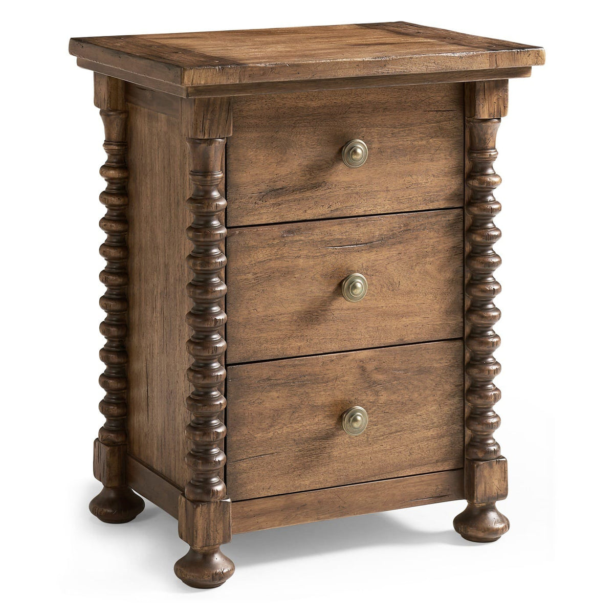 Jonathan Charles Sleeping Tamarisk 3 Drawer Narrow Bedside Table House of Isabella UK