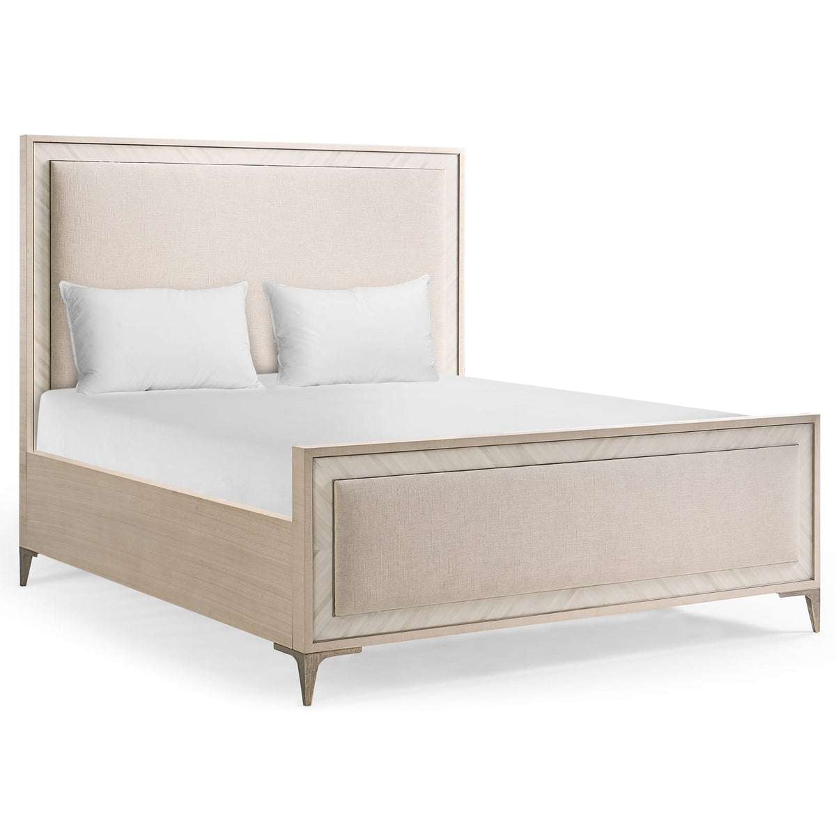 Jonathan Charles Sleeping Tideline Bone & Linen Upholstered UK Super King Bed House of Isabella UK