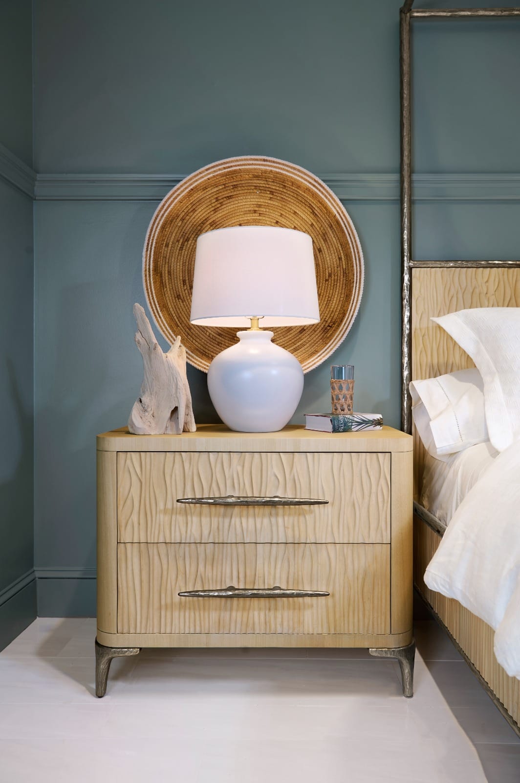Jonathan Charles Sleeping Undercurrent Bedside Table House of Isabella UK