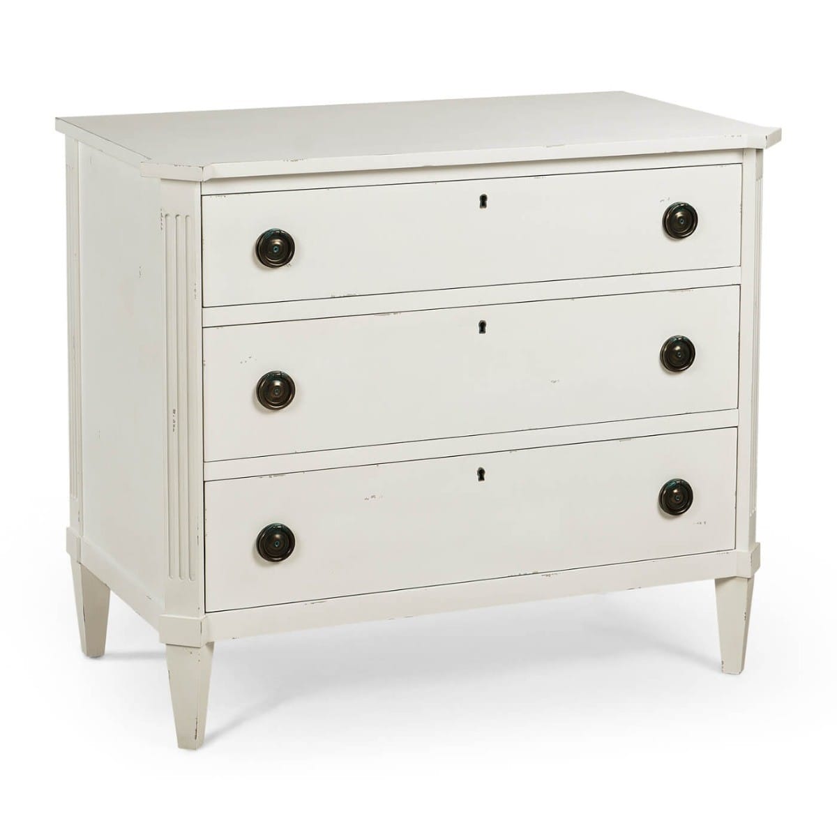 Jonathan Charles Storage Aeon Chest of Drawers in White 97cm House of Isabella UK