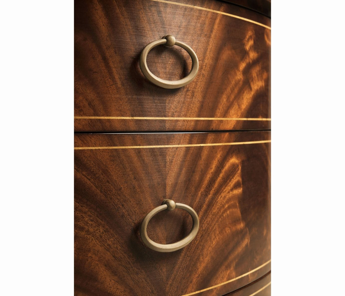 Jonathan Charles Storage Biedermeier style mahogany demilune cabinet House of Isabella UK