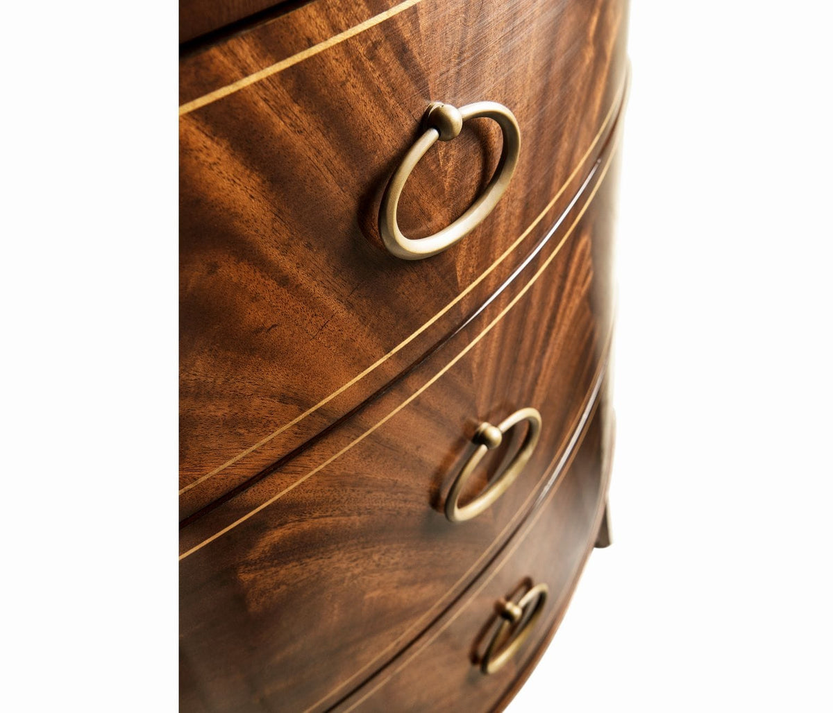 Jonathan Charles Storage Biedermeier style mahogany demilune cabinet House of Isabella UK