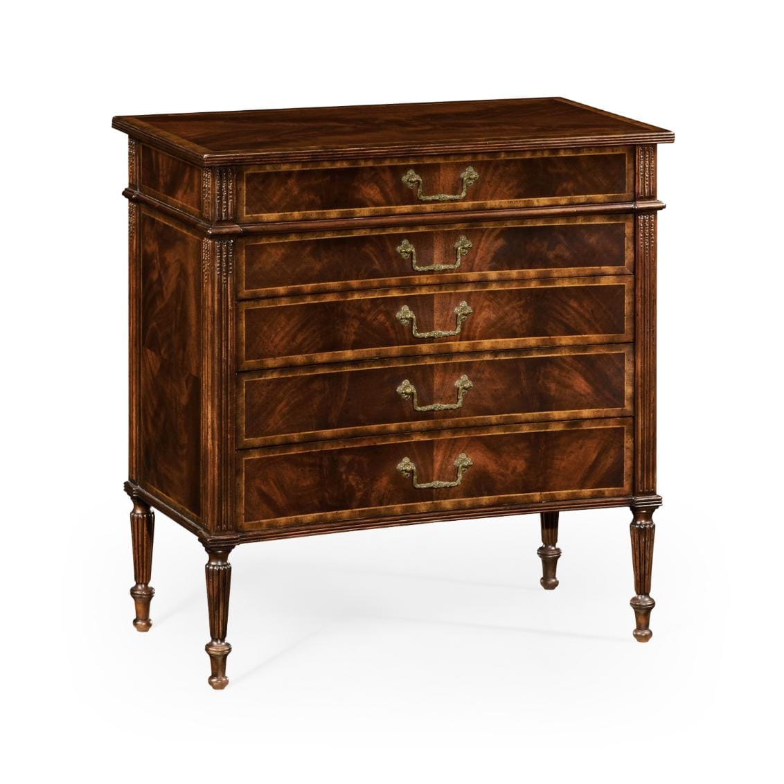 Jonathan Charles Storage Buckingham Mahogany Chest of Drawers with Concave Profile House of Isabella UK
