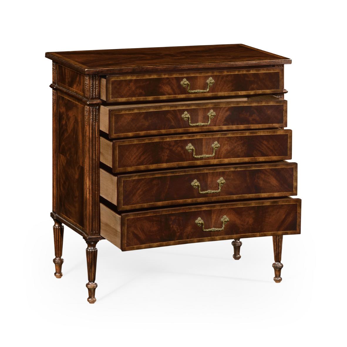 Jonathan Charles Storage Buckingham Mahogany Chest of Drawers with Concave Profile House of Isabella UK