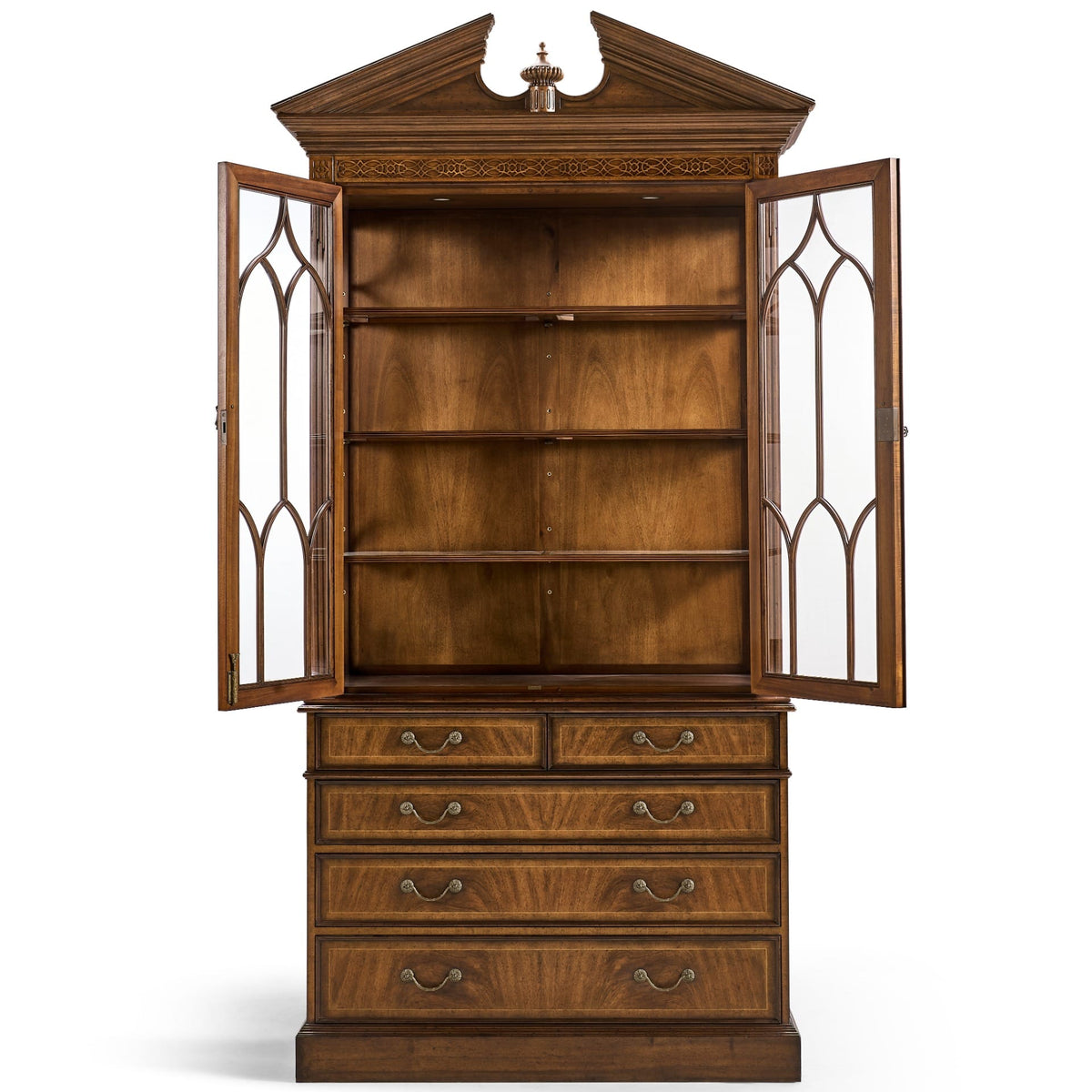 Jonathan Charles Storage Display Cabinet with Drawers George II in Walnut House of Isabella UK
