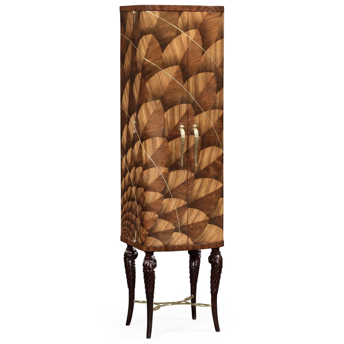 Jonathan Charles Storage Drinks Cabinet with Feather Inlay House of Isabella UK