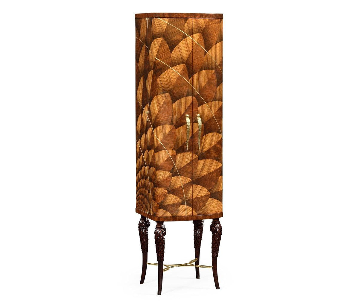 Jonathan Charles Storage Drinks Cabinet with Feather Inlay House of Isabella UK