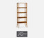 Jonathan Charles Storage Etagere Rustic Four-Tier in Country Walnut House of Isabella UK
