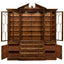 Jonathan Charles Storage George II Triple Mahogany Display Cabinet with Drawers House of Isabella UK