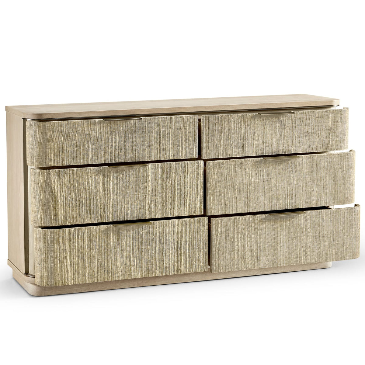 Jonathan Charles Storage Grasscloth Chest of Drawers House of Isabella UK