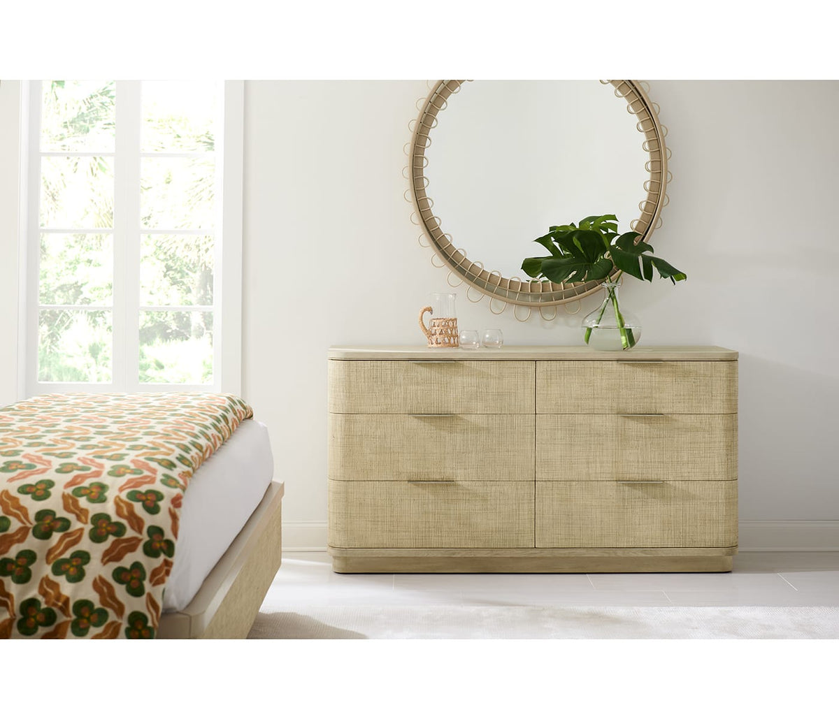 Jonathan Charles Storage Grasscloth Chest of Drawers House of Isabella UK