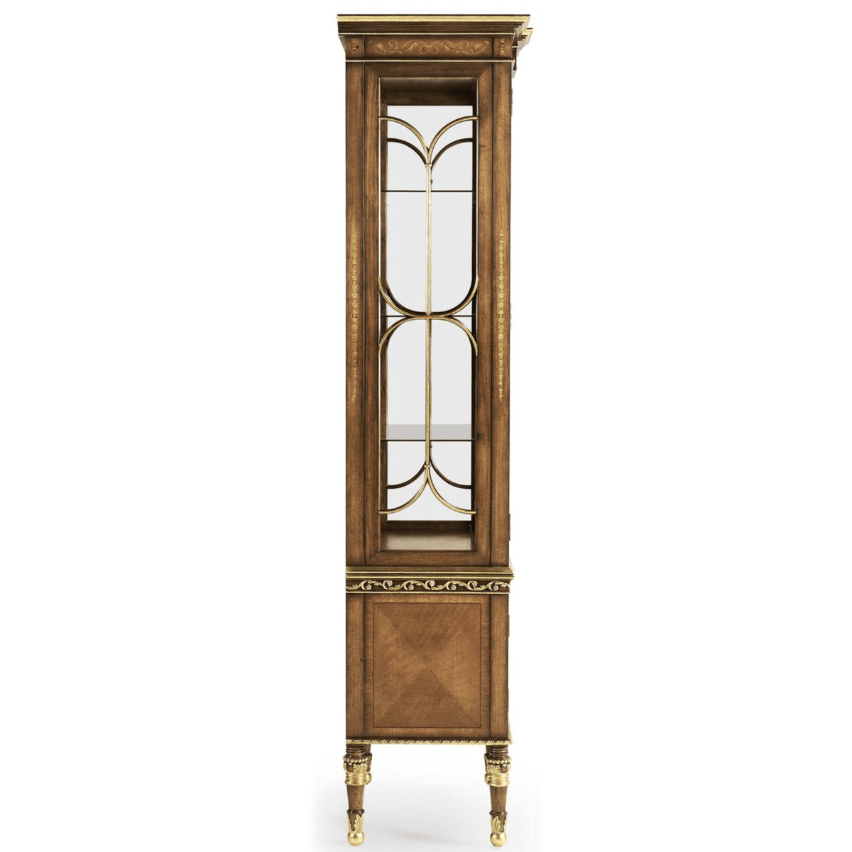 Jonathan Charles Storage Narrow Satinwood Display Cabinet House of Isabella UK