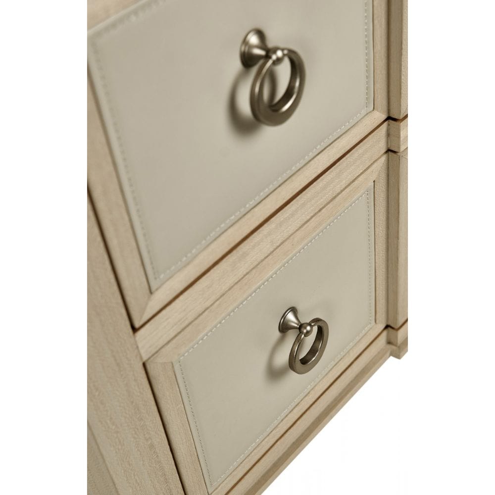 Jonathan Charles Storage Neap Leather Front Chest of Drawers House of Isabella UK