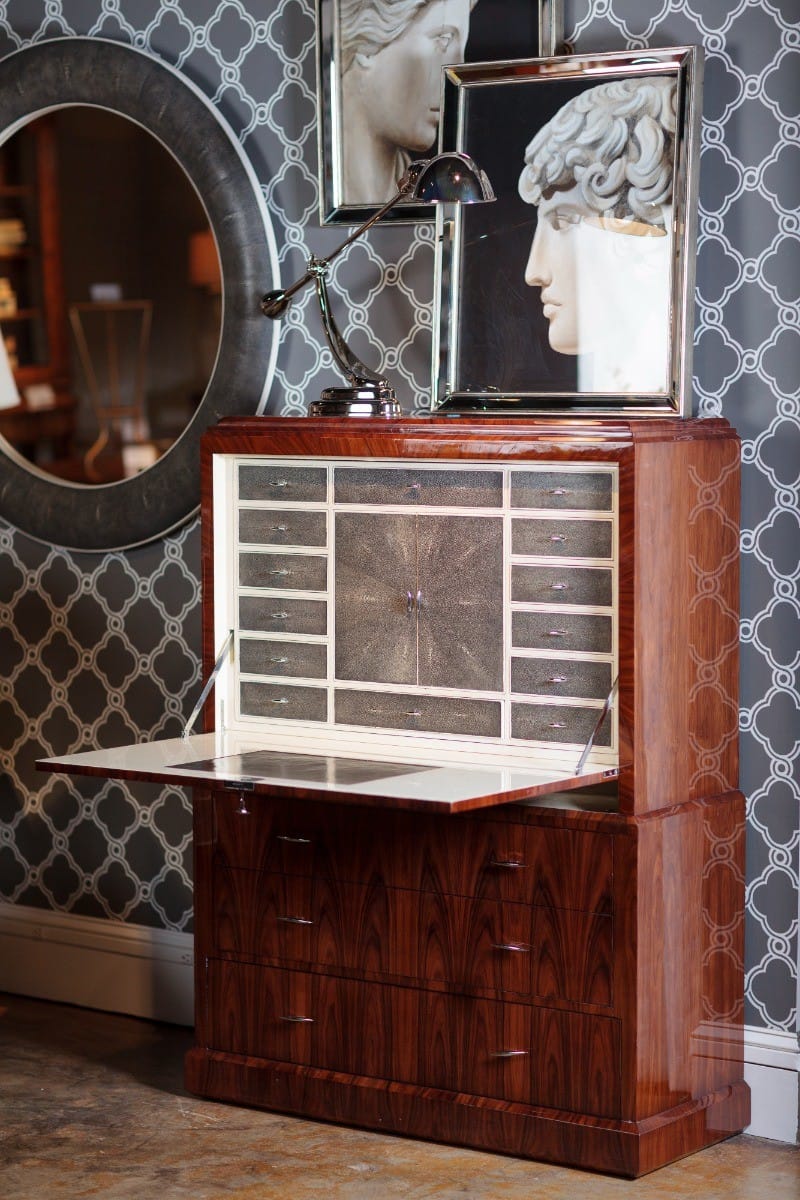 Jonathan Charles Storage Secretaire Cabinet with Brass High Lustre House of Isabella UK
