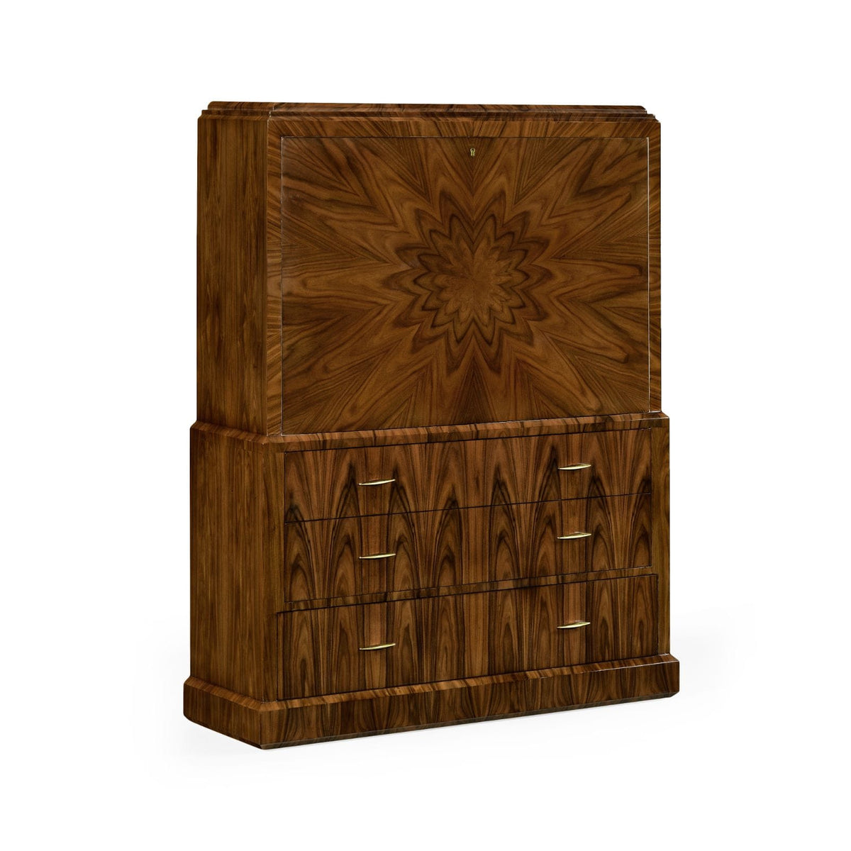 Jonathan Charles Storage Secretaire Cabinet with Brass High Lustre House of Isabella UK