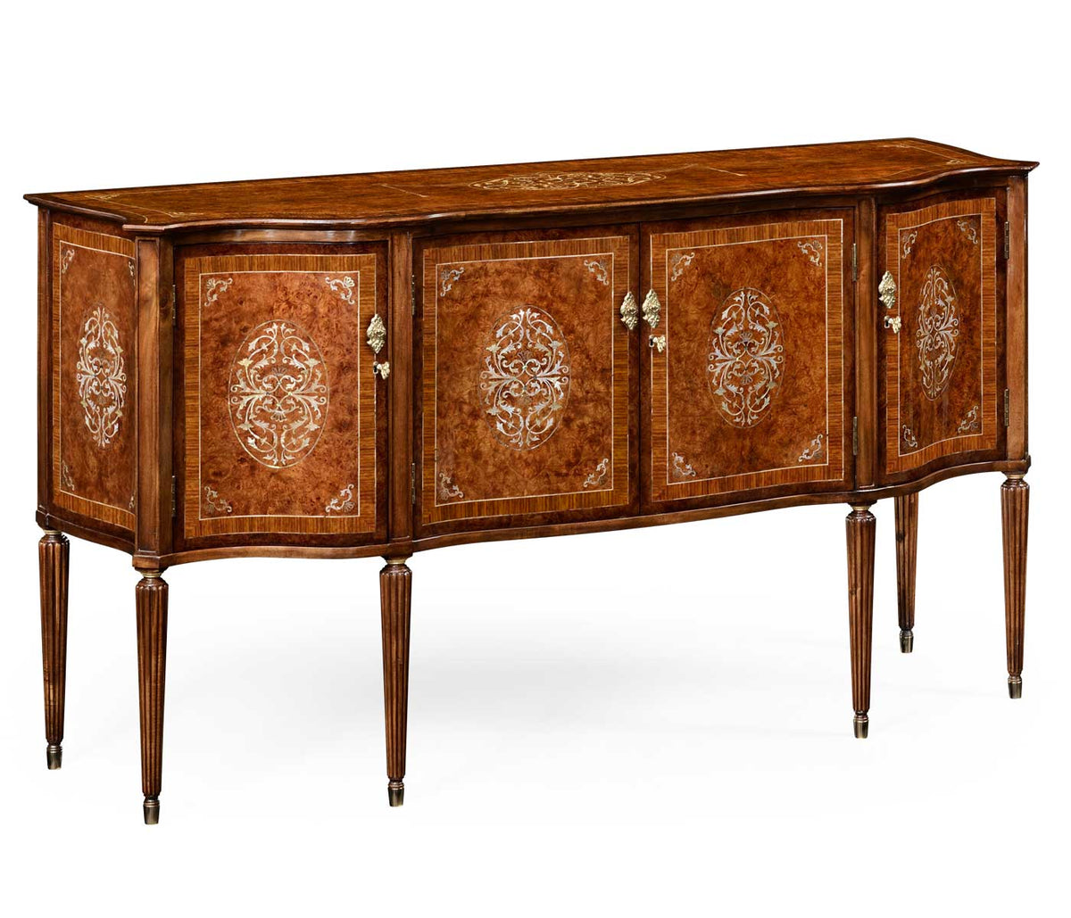 Jonathan Charles Storage Serpentine Sideboard Mother of Pearl House of Isabella UK