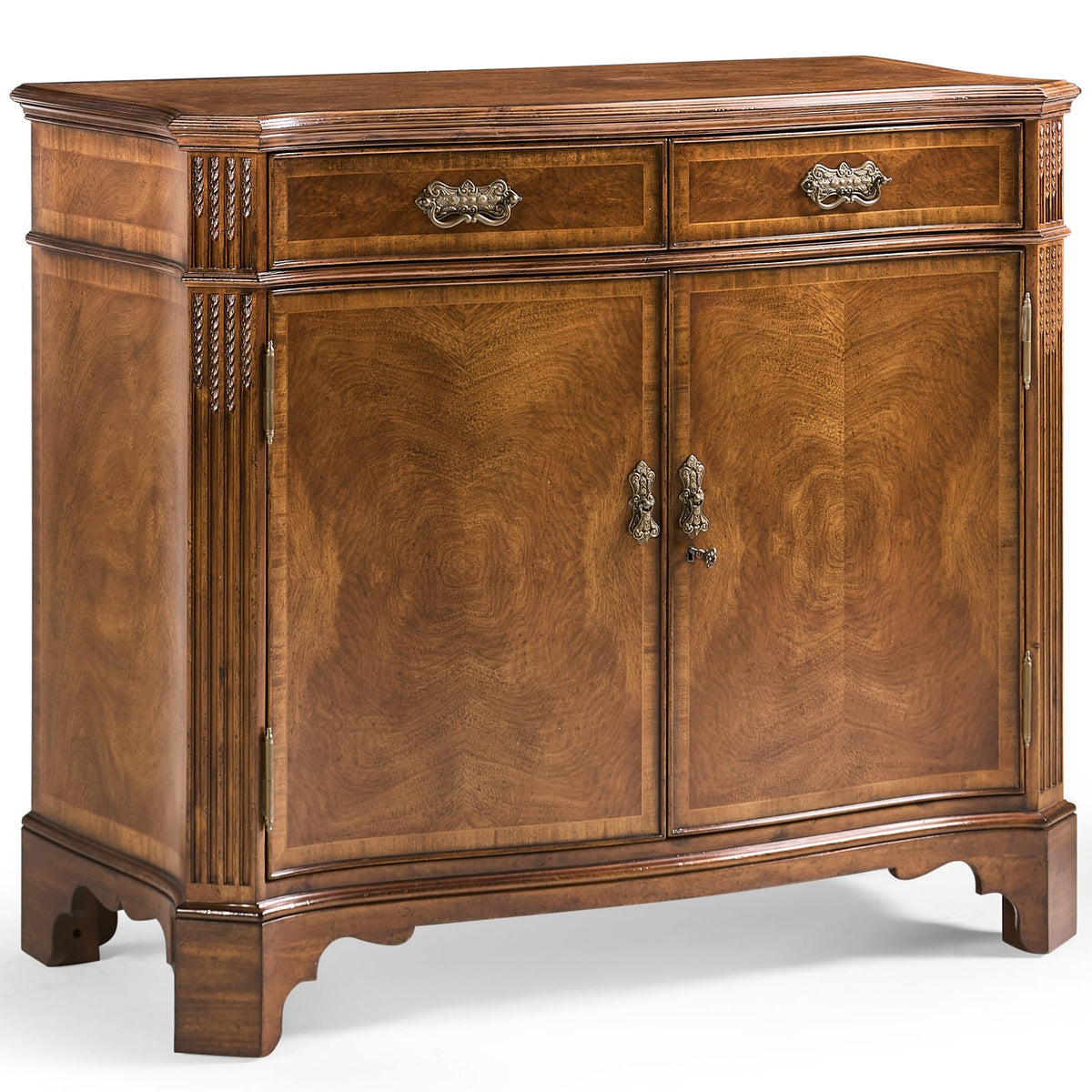 Jonathan Charles Storage Serpentine Two Door Walnut Cabinet House of Isabella UK