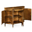 Jonathan Charles Storage Sheraton Style Bowfront Storage Cabinet in Light Walnut House of Isabella UK