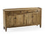 Jonathan Charles Storage Sideboard Rustic with Four Doors in Medium Driftwood House of Isabella UK