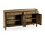 Jonathan Charles Storage Sideboard Rustic with Four Doors in Medium Driftwood House of Isabella UK