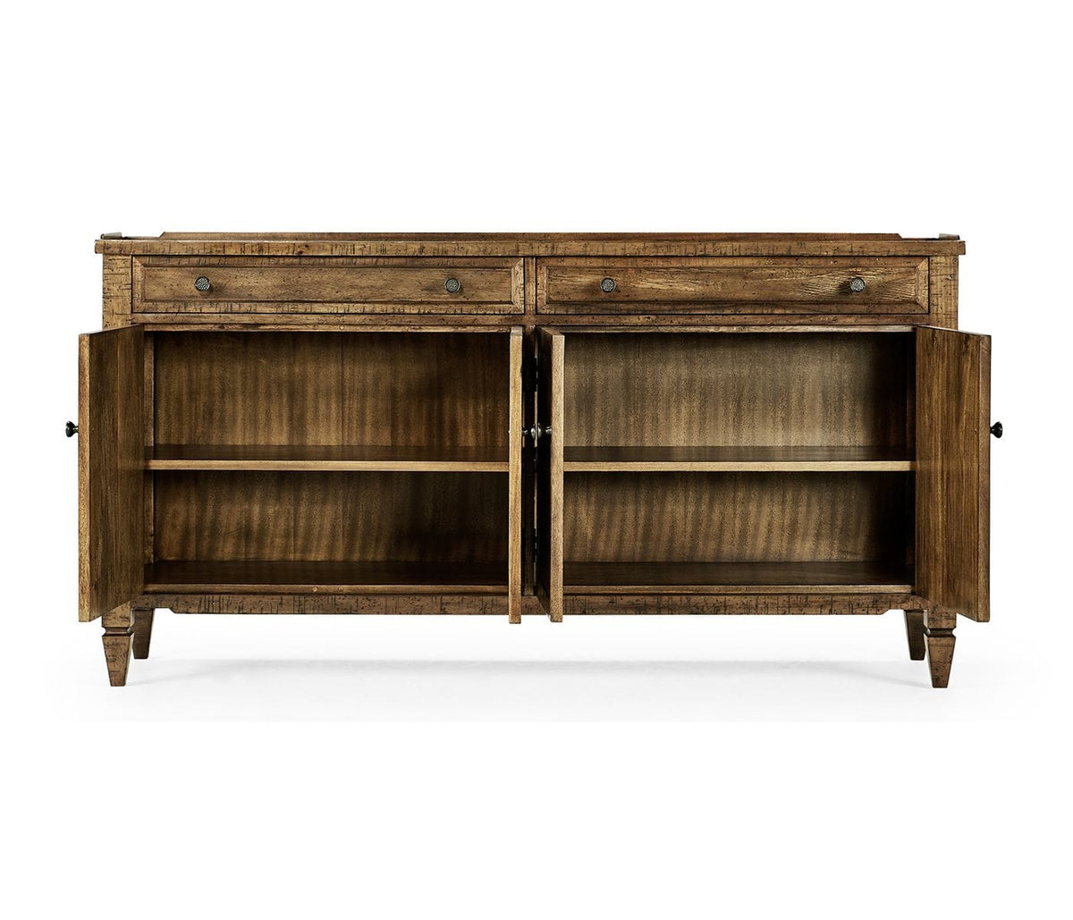 Jonathan Charles Storage Sideboard Rustic with Four Doors in Medium Driftwood House of Isabella UK
