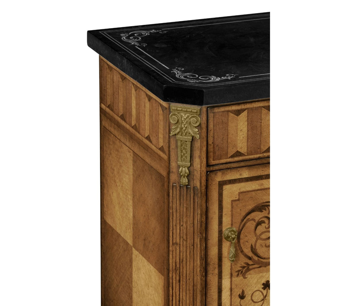 Jonathan Charles Storage Small Cabinet Palazzo in Black Scagliola House of Isabella UK